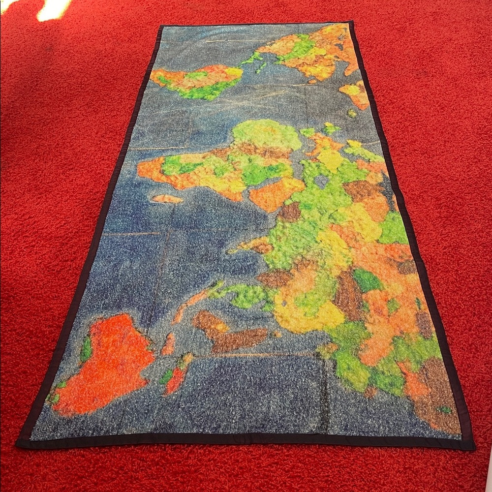 Vivienne Westwood BRAND NEW GOLD LABEL BEACH TOWEL MAP WORLD PRINT - last one -